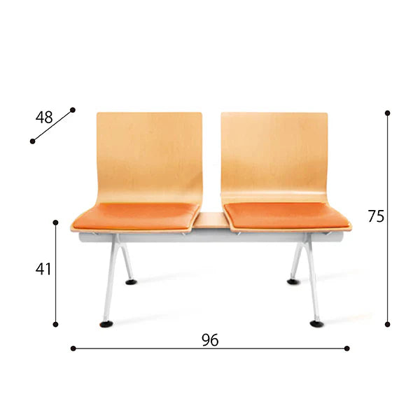 Mi Bench Mini Lobby Waiting Chair | 2-seater