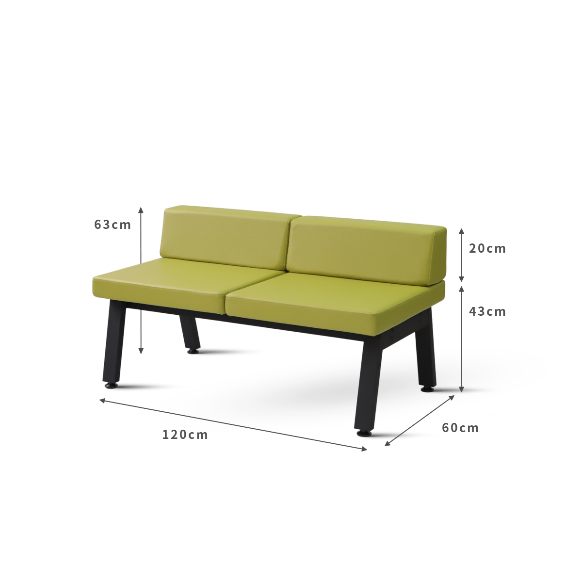 P Sofa 組合沙發椅-低背雙人座