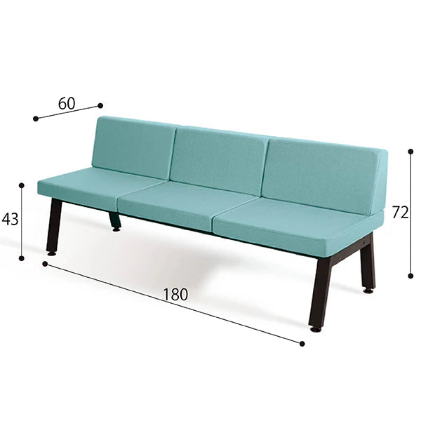 Pソファ セクショナルソファチェア - ハイバック3人掛け