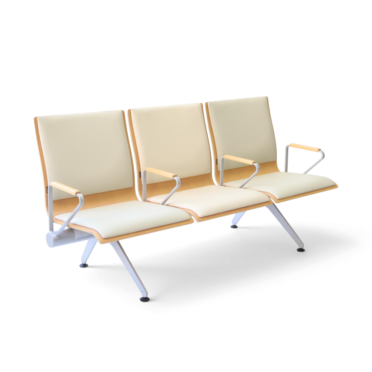 Plywood Bench 大廳等候椅-扶手三人座