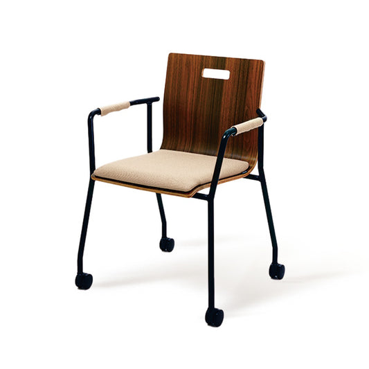 EH Padded Seat Chair - Armrest with Caster