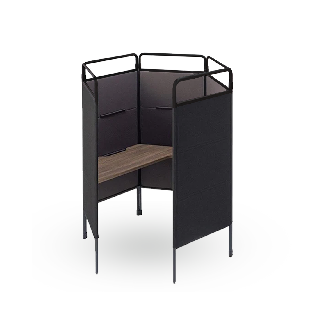 WORK BOOTH with Top Panel - Fabric