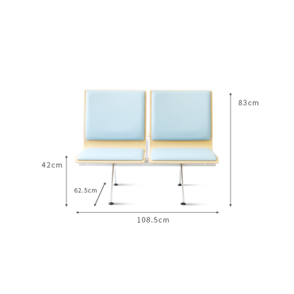 合板ベンチロビー待合椅子 - 3人掛け