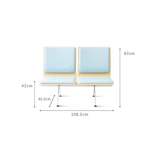 Plywood Bench 大廳等候椅-扶手二人座
