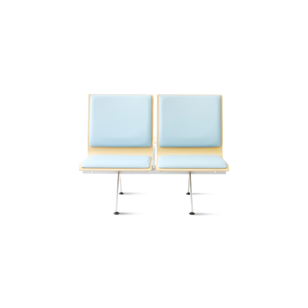 合板ベンチロビー待合椅子 - 3人掛け