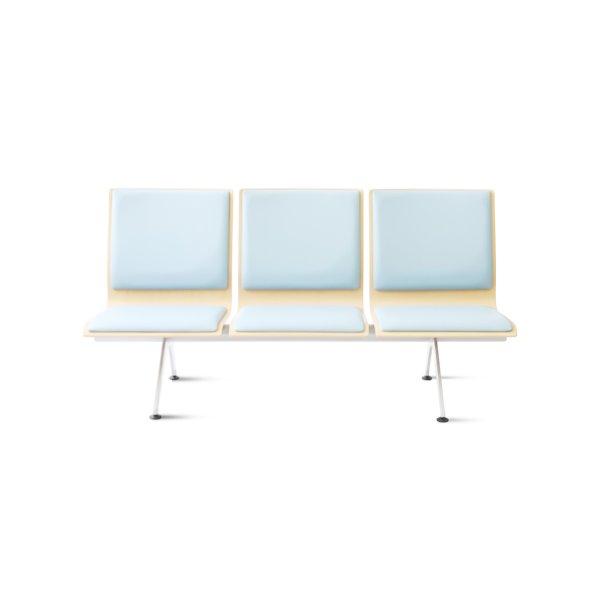 合板ベンチロビー待合椅子 - 3人掛け