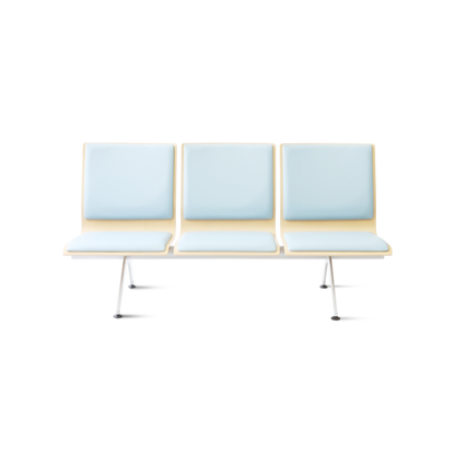 合板ベンチロビー待合椅子 - 3人掛け