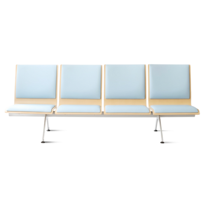 合板ベンチロビー待合椅子 - 4人掛け