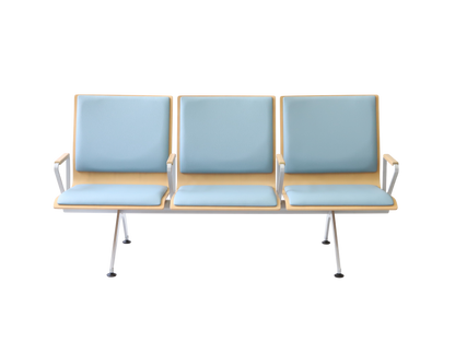 Plywood Bench 大廳等候椅-扶手三人座