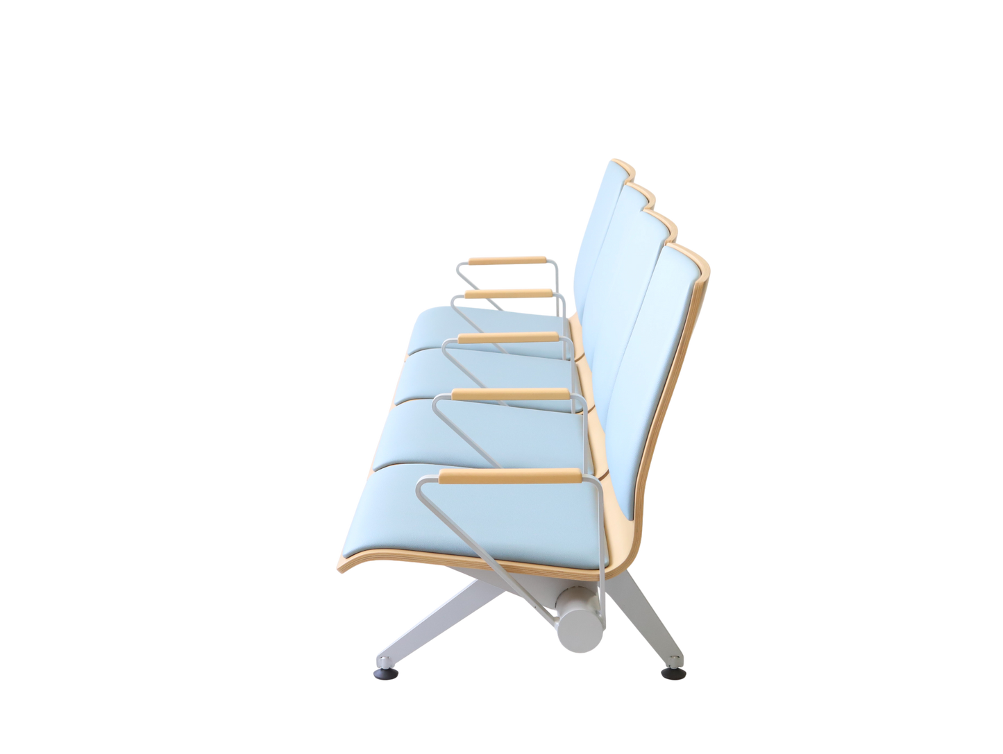 Plywood Bench 大廳等候椅-扶手四人座
