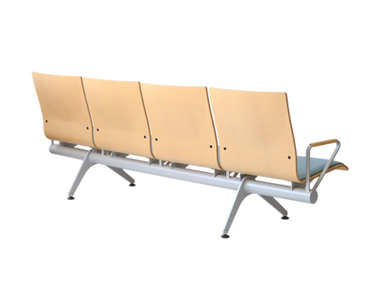 Plywood Bench 大廳等候椅-扶手四人座