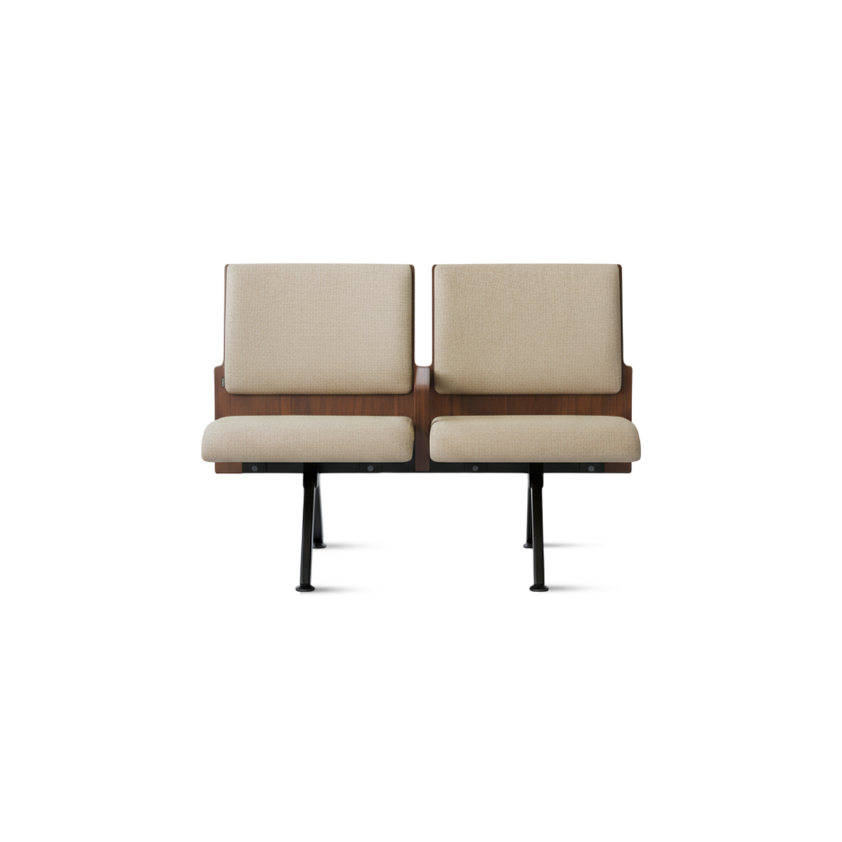 Kベンチロビー待合椅子-肘掛け3人掛け