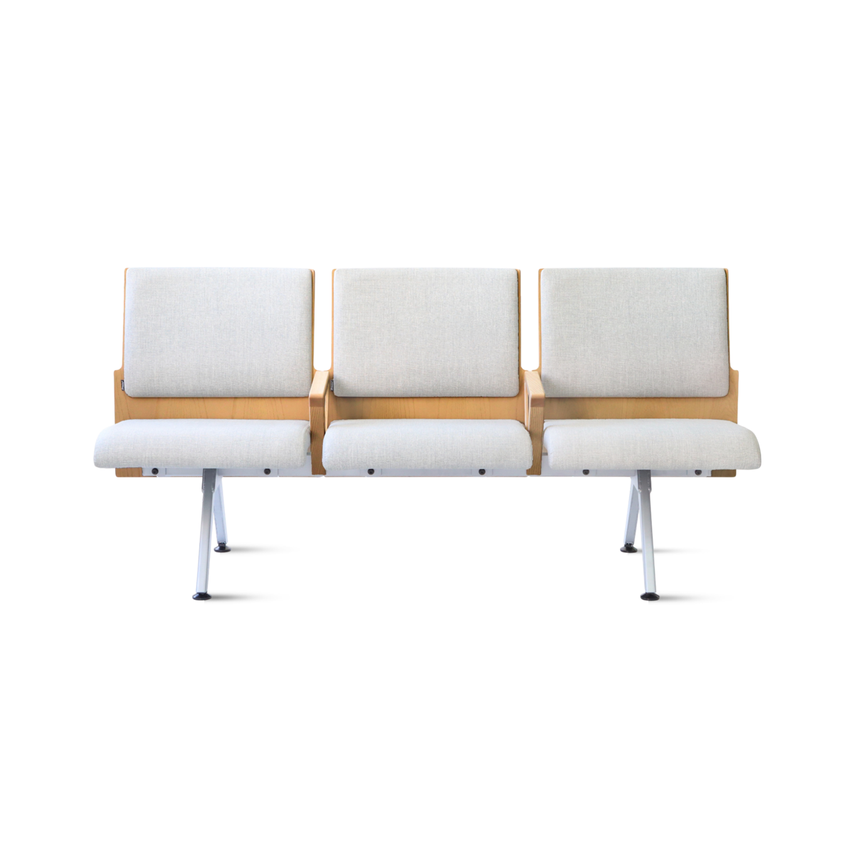 Kベンチロビー待合椅子 | 3人掛けアームレスト付き