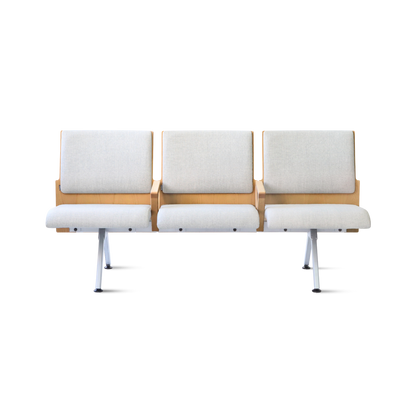 Kベンチロビー待合椅子 | 3人掛けアームレスト付き