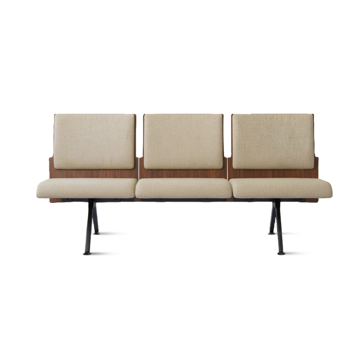 Kベンチロビー待合椅子-肘掛け3人掛け