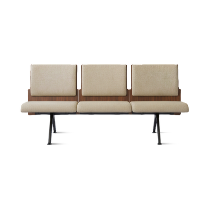 Kベンチロビー待合椅子-肘掛け3人掛け