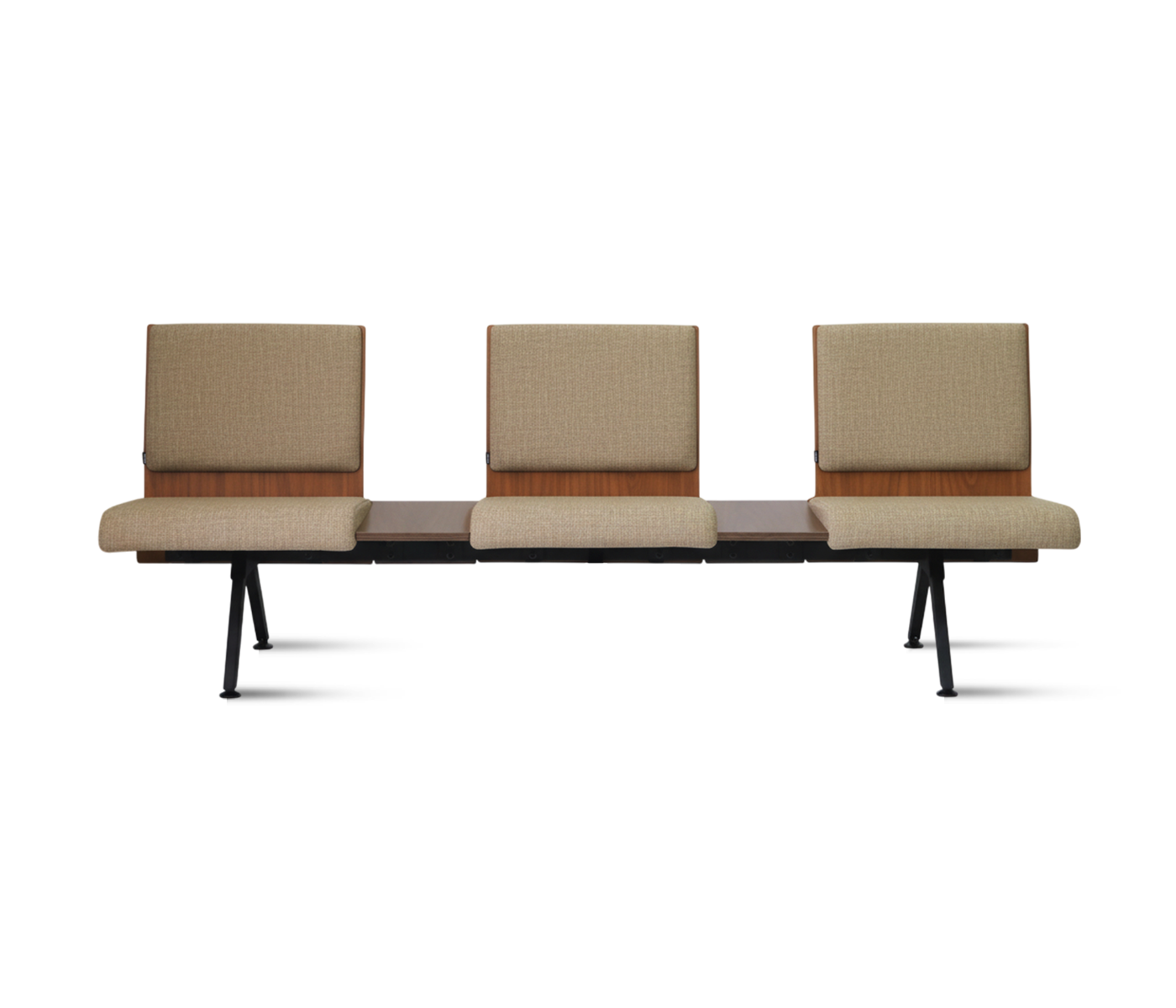 Kベンチロビー待合椅子-肘掛け3人掛け