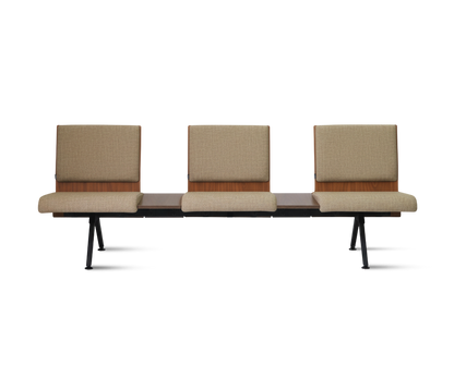 Kベンチロビー待合椅子-肘掛け3人掛け