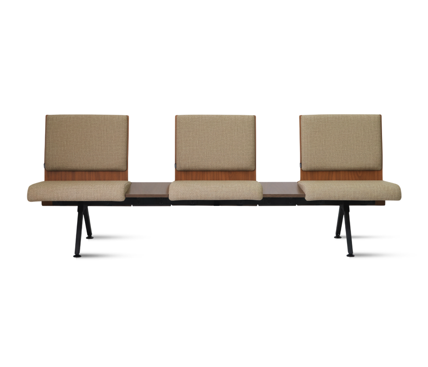 Kベンチロビー待合椅子-肘掛け3人掛け