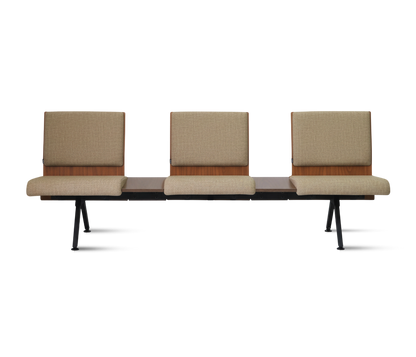 Kベンチロビー待合椅子-肘掛け3人掛け