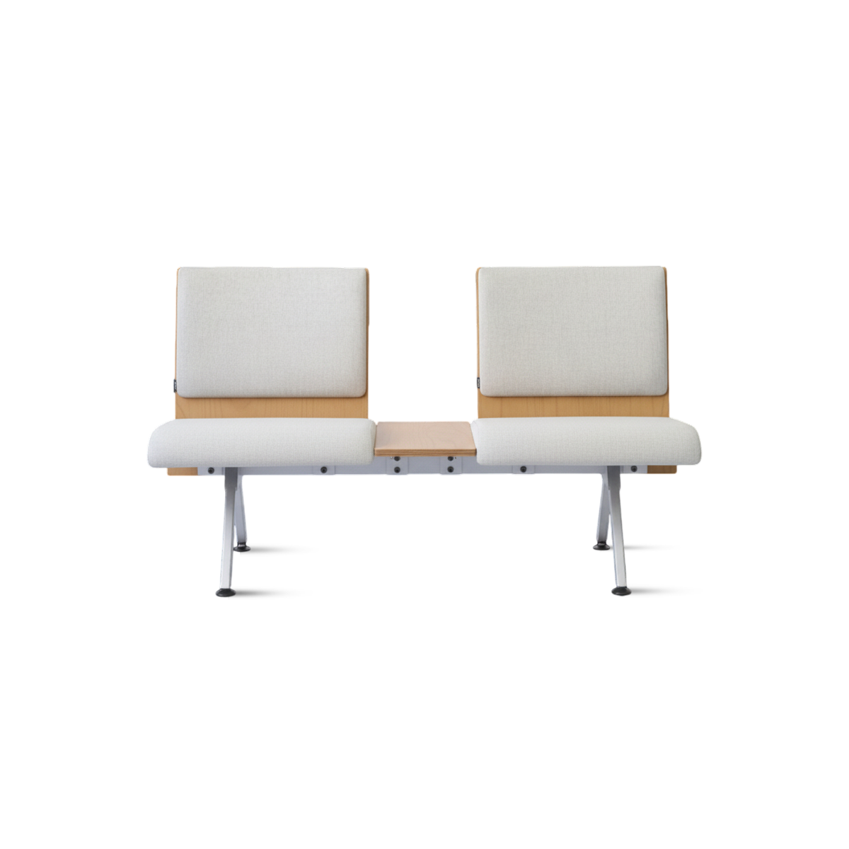 Kベンチロビー待合椅子-肘掛け3人掛け