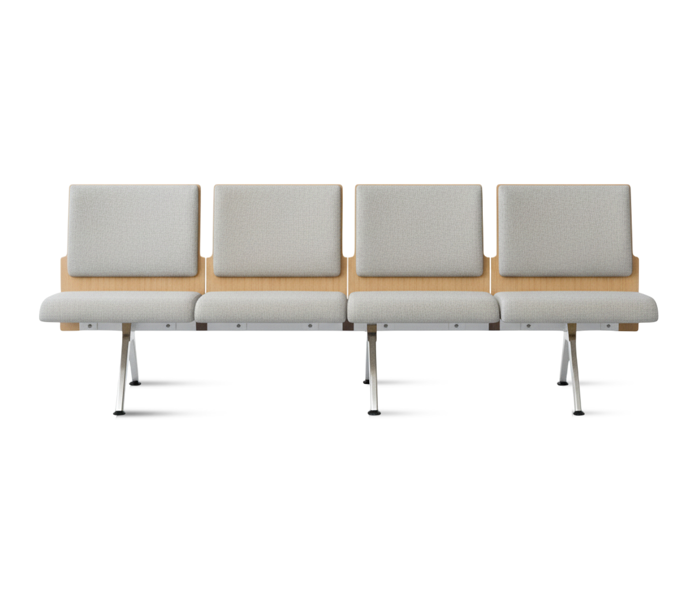 Kベンチロビー待合椅子-肘掛け3人掛け