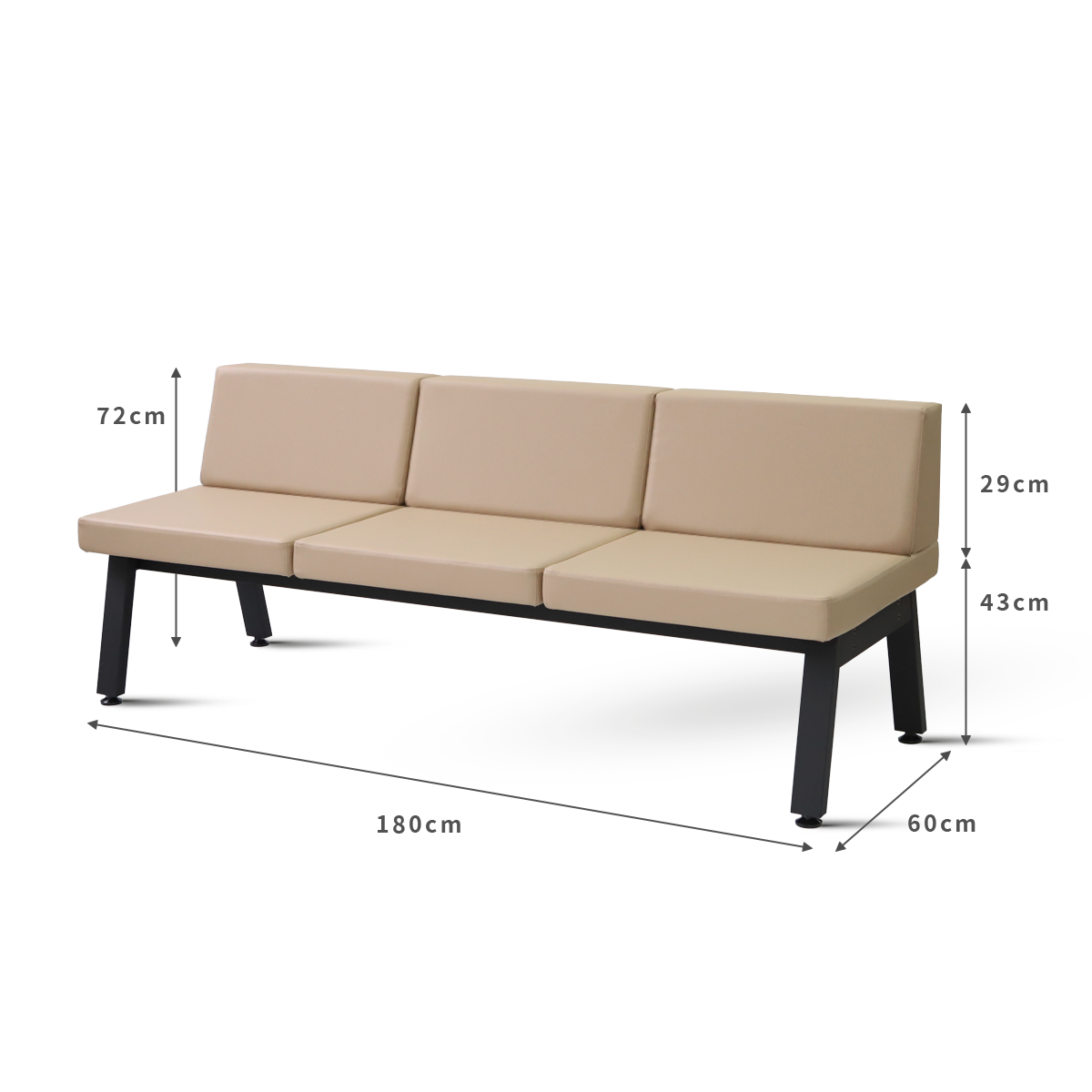 P Sofa 組合沙發椅-高背三人座