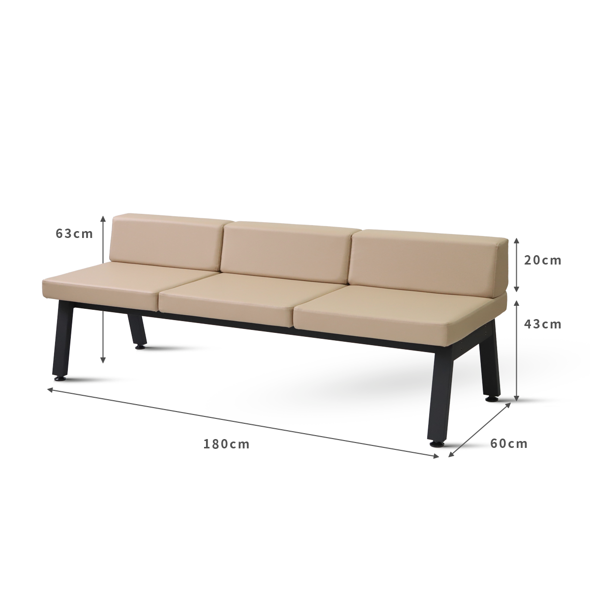 P Sofa 組合沙發椅-低背三人座