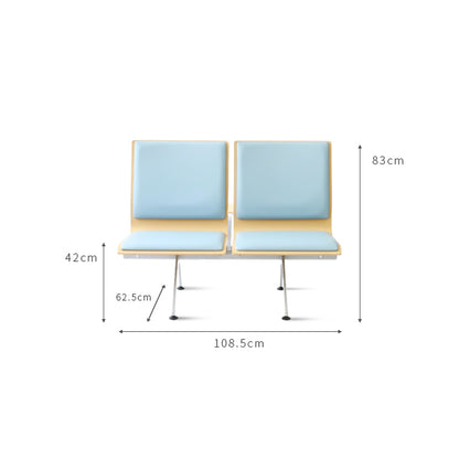 Plywood Bench Lobby Waiting Chair | Armrest 2-seater