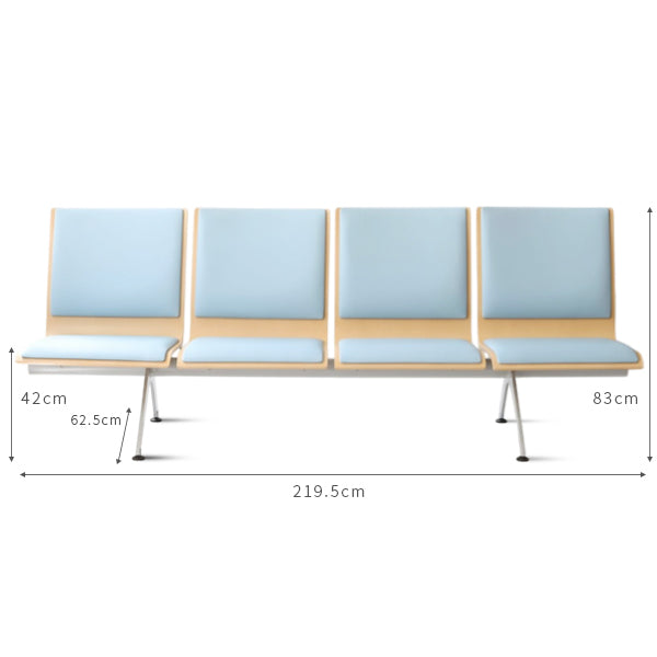 Plywood Bench Lobby Waiting Chair | 4-seater