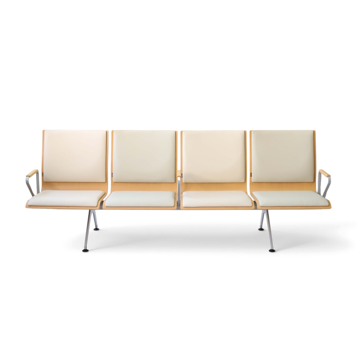 Plywood Bench Lobby Waiting Chair | Armrest 4-seater