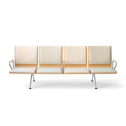 Plywood Bench Lobby Waiting Chair | Armrest 4-seater
