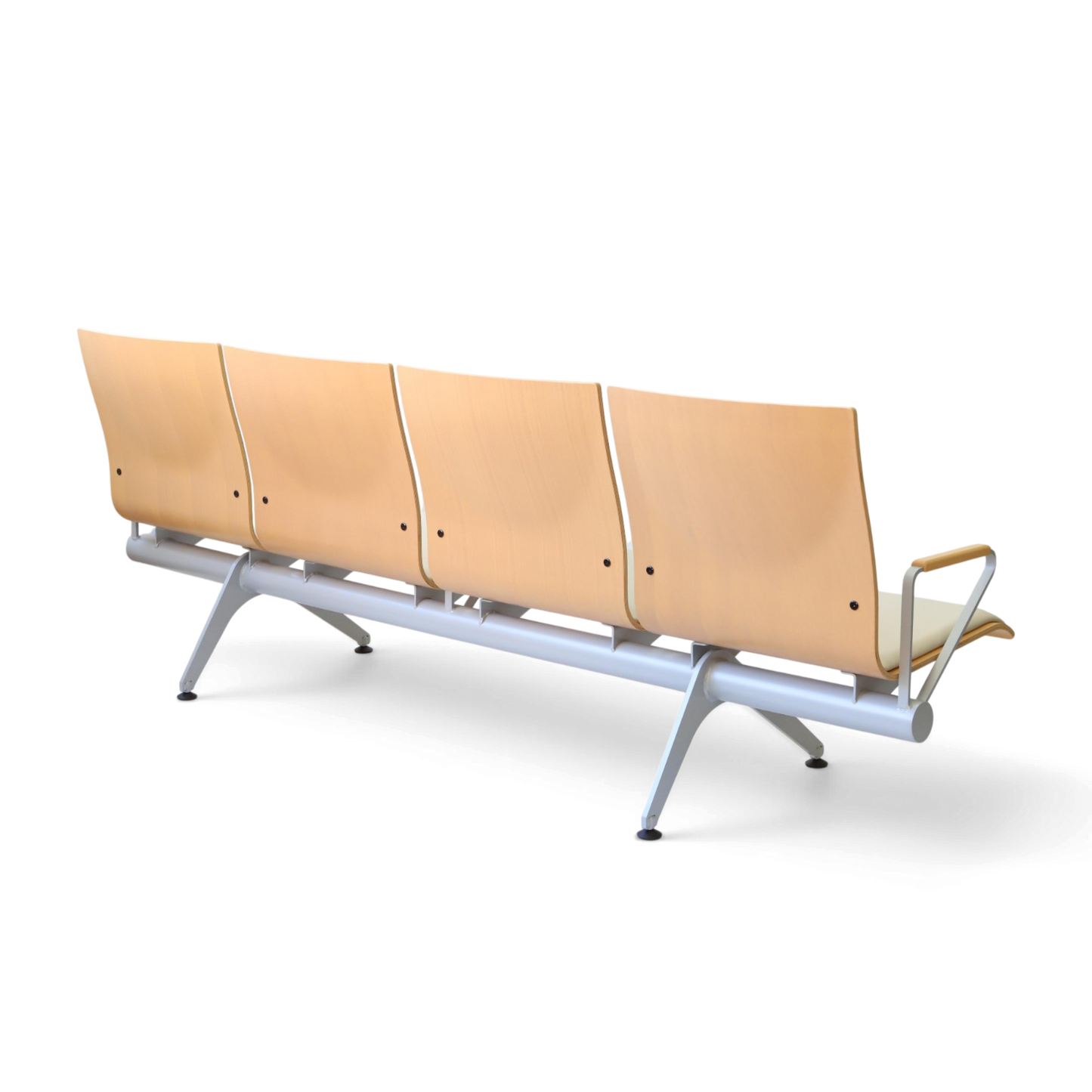 Plywood Bench Lobby Waiting Chair | Armrest 4-seater