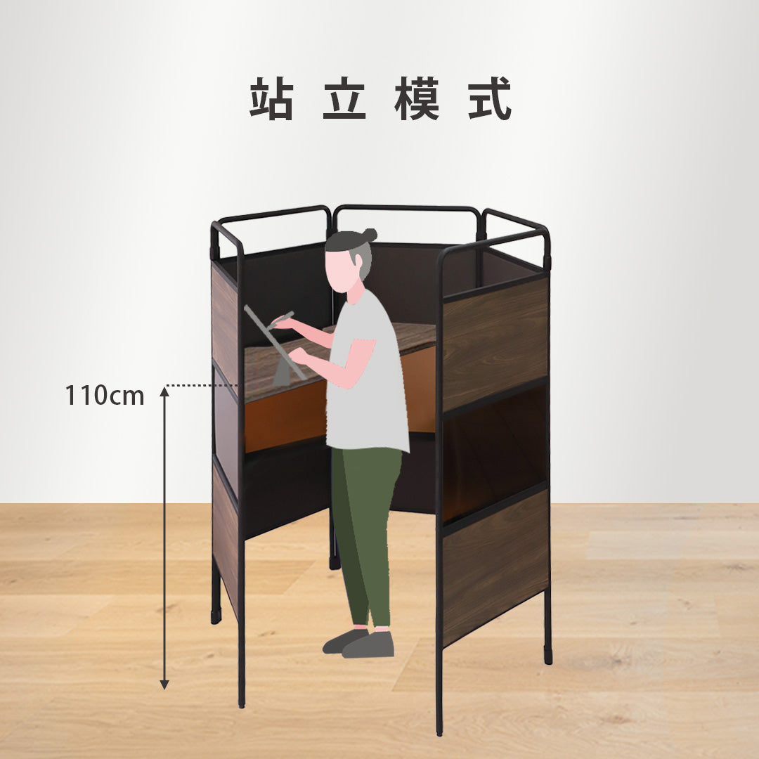 WORK BOOTH with Top Panel - Acrylic